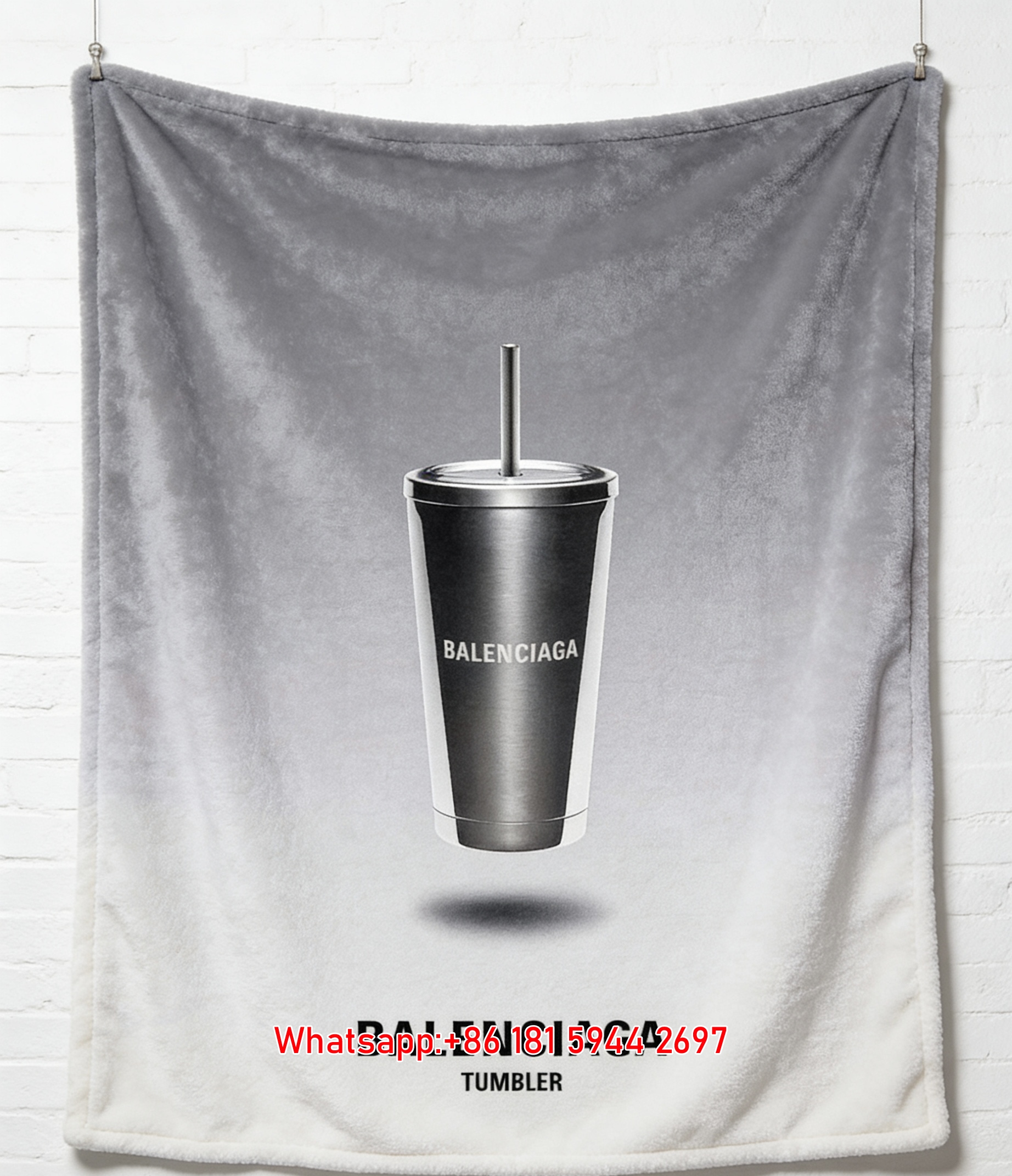 Balenciaga Tumbler Print Flannel Sofa Throw Blanket Premium Couch Cover BA381
